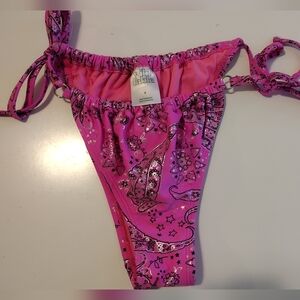 🆕 Pink Bandana Print Swim Bottom